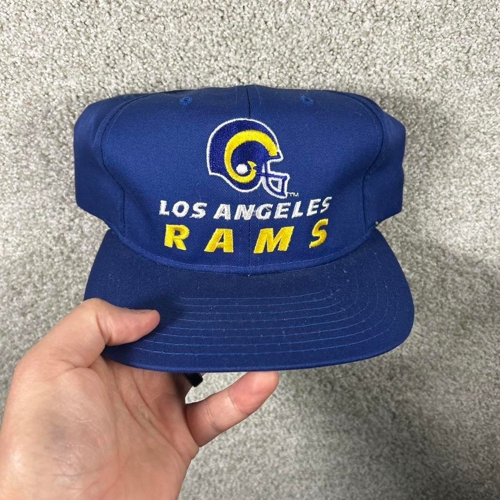 Vintage 90s Los Angeles Rams blue twill new era SnapBack hat cap